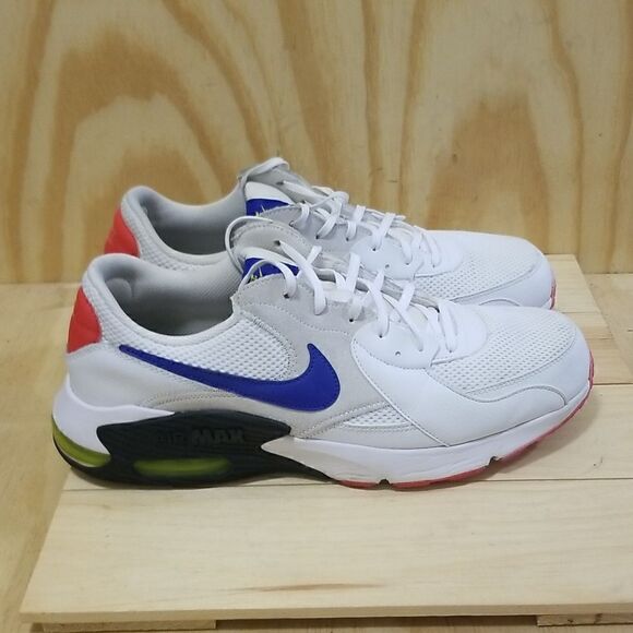NIKE AIR MAX EXCEE MEN'S SHOES 2019 WHITE BLUE BRIGHT CACTUS SZ- 9 1/2